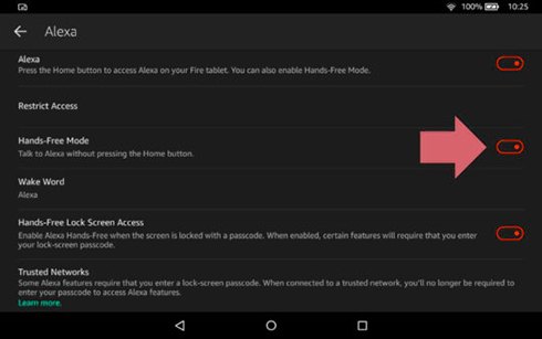 turn off alexa on fire hd 8