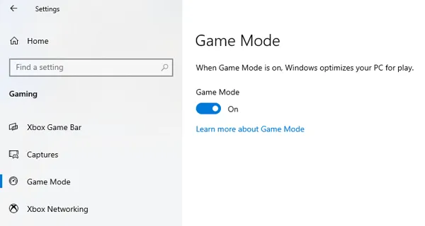 windows game mode toggle button