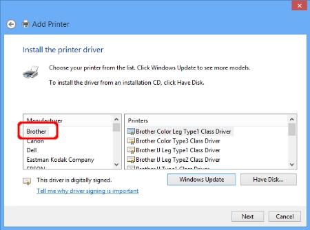 downloading and installing brother printer drivers for windows 10 11 7