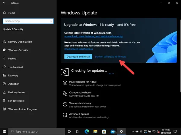 upgrading windows 10 to windows 11