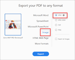 using adobe acrobabt to convert pdf to jpg on windows 10 and 11