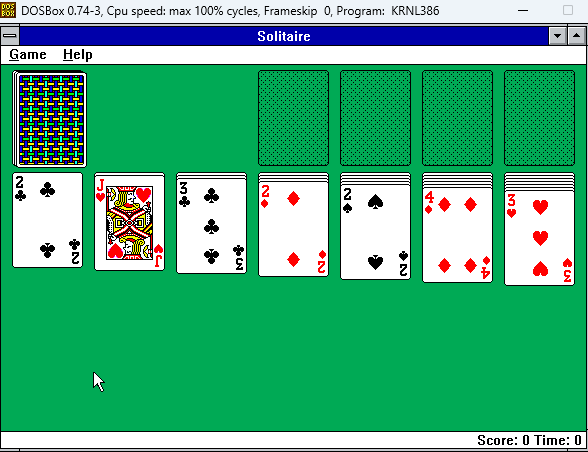 windows 3 solitaire